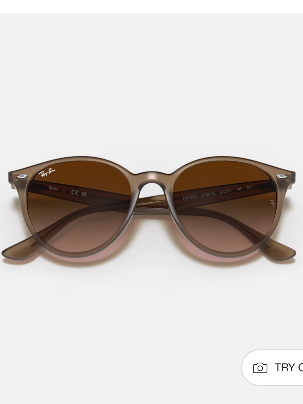 Ray-Ban Women's Taupe Round Sunglasses with Brown Gradient Lenses - Picture 6 of 13